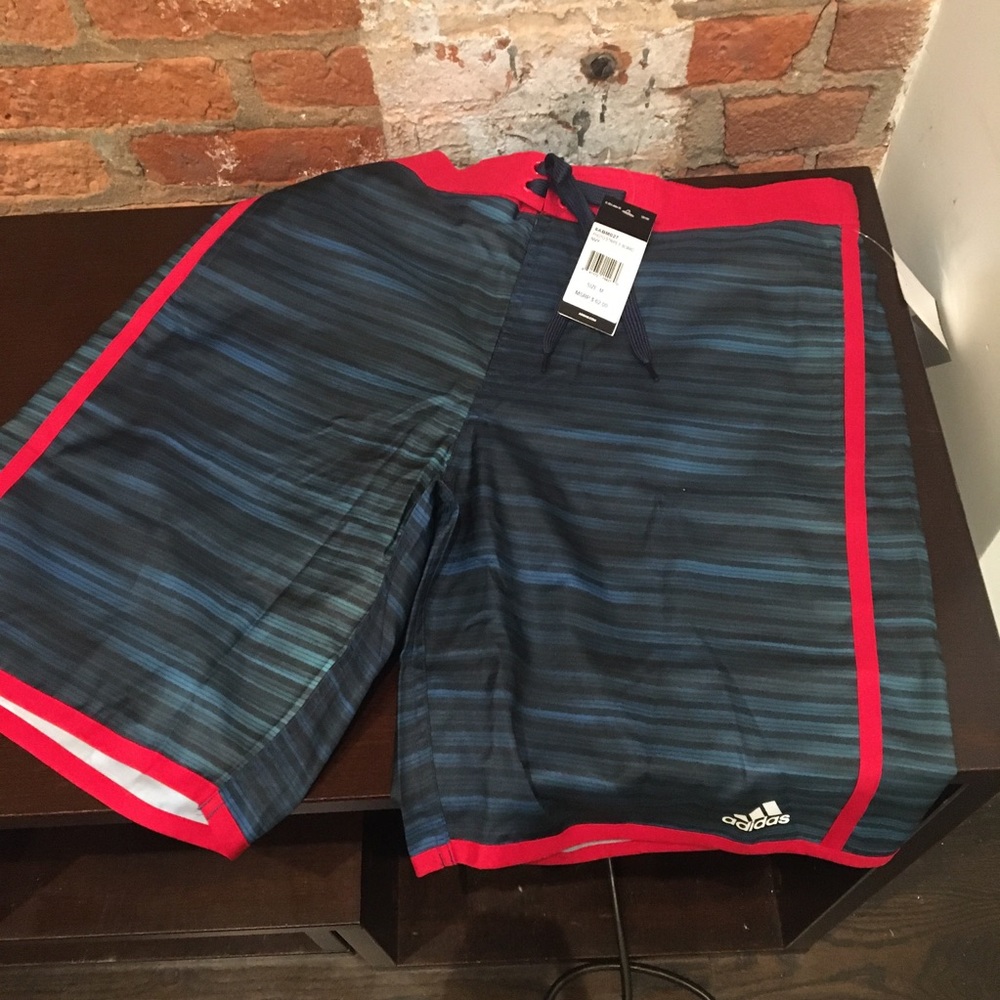 adidas Photo Stripe Swim Shorts E-Board Trunks